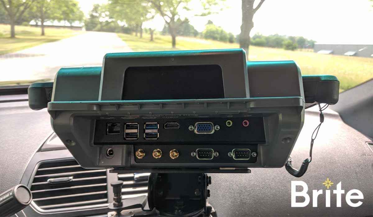 Getac F110 with a Havis Dock in a Ford Utility - Dock Ports