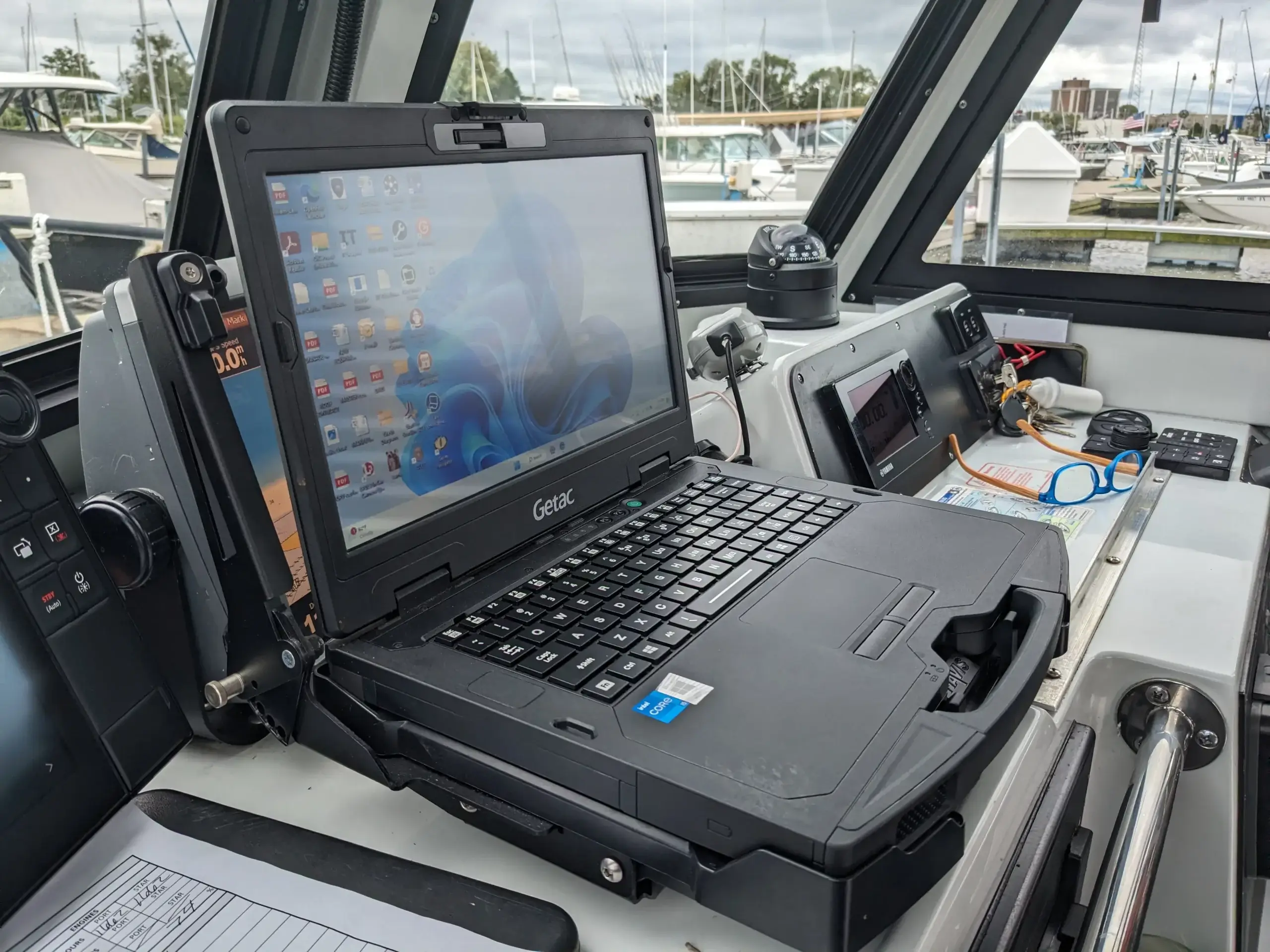 Getac B360 in a Boat