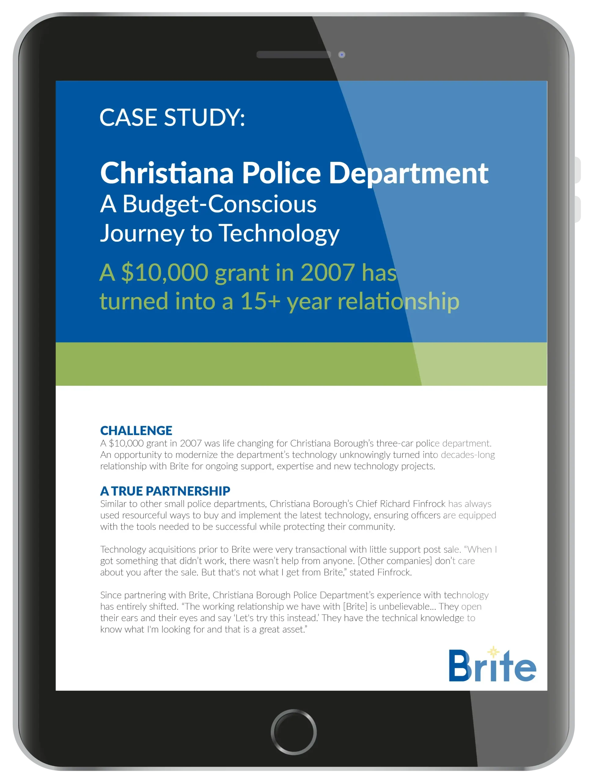 Christiana Police Department case study