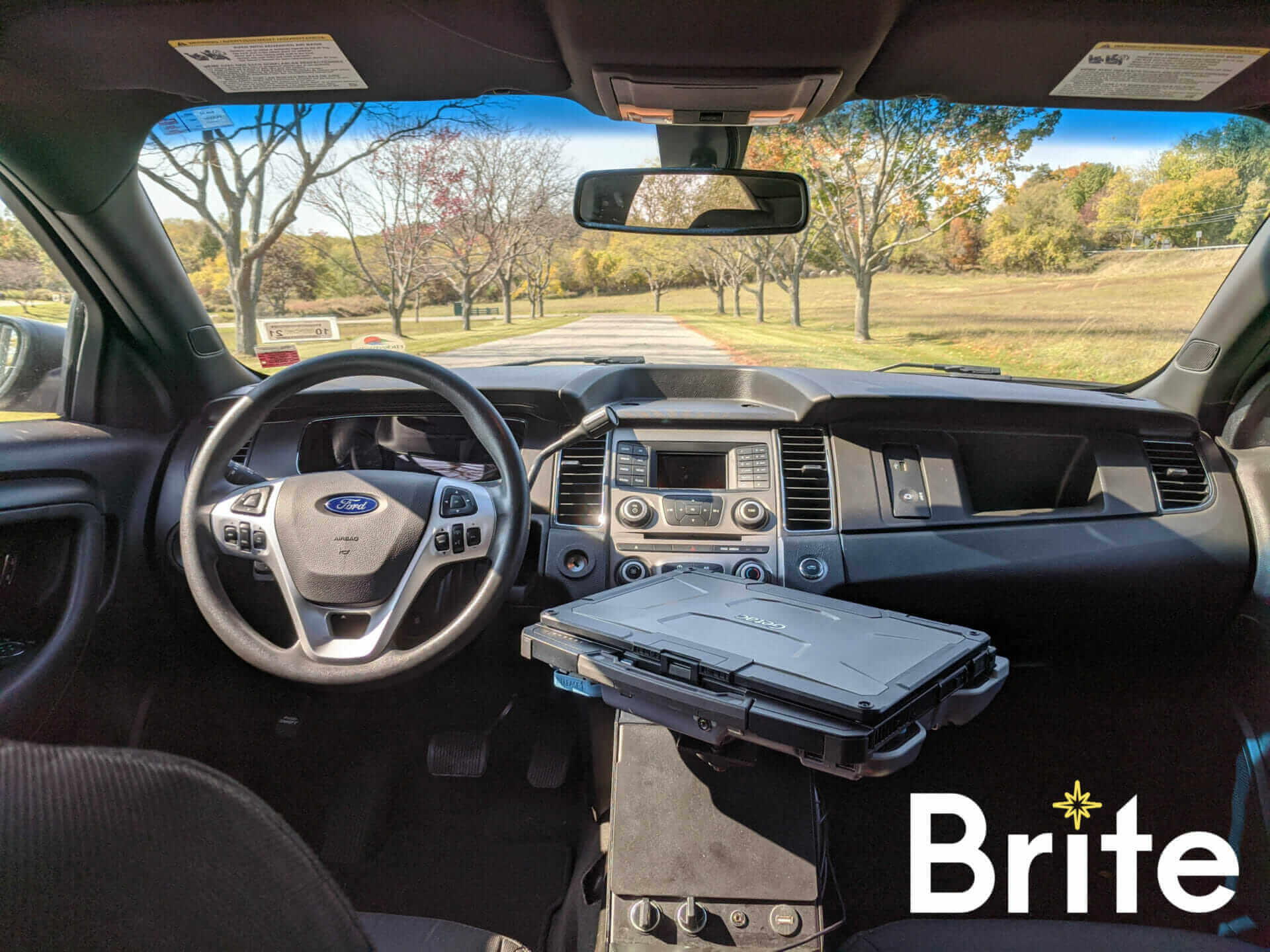 Getac B360 with a Gamber-Johnson Mount in a Ford Inceptor Sedan